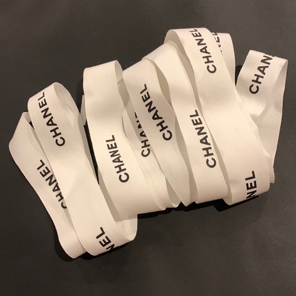 Chanel white ribbon